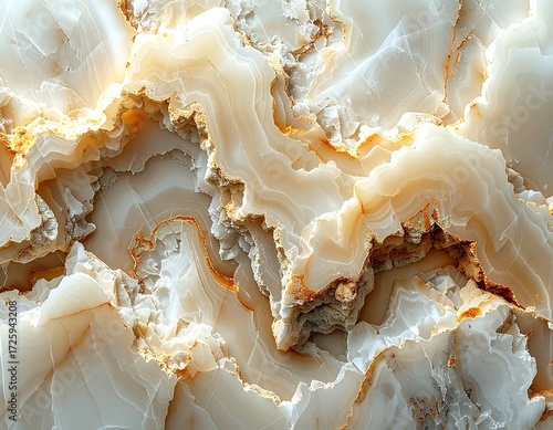 Elegant Agate Stone: An intimate glimpse of a sophisticated agate stone, where creamy hues blend seamlessly with natural textures, giving an organic, luxurious aesthetic. 