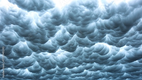 Dramatic Storm Cloudscape-  Dense, Gray Cumulus Clouds Texture