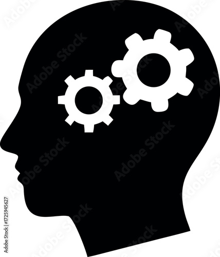 head knowledge icon vector illustration