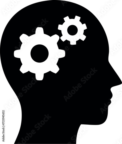 head knowledge icon vector illustration