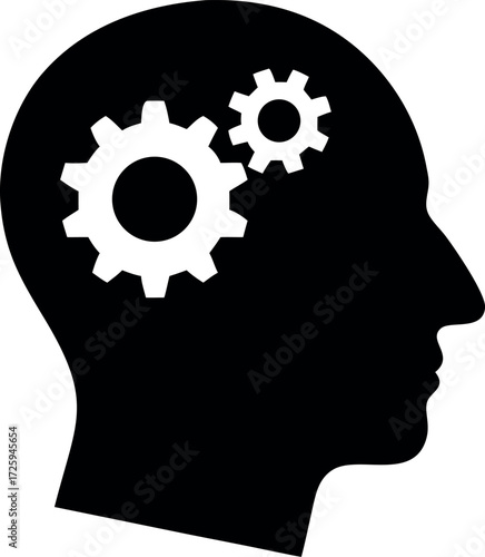 head knowledge icon vector illustration