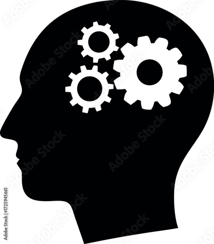 head knowledge icon vector illustration