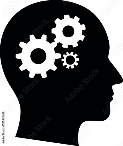 head knowledge icon vector illustration