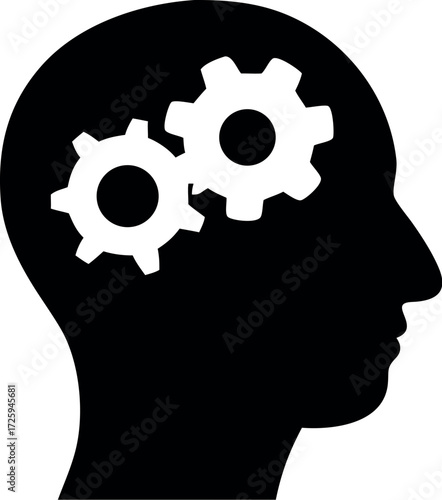 head knowledge icon vector illustration