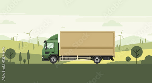 Sustainable Logistics and Transportation for a Greener Future Delivering Goods with Eco-Friendly Vehicles Through Natural Landscapes