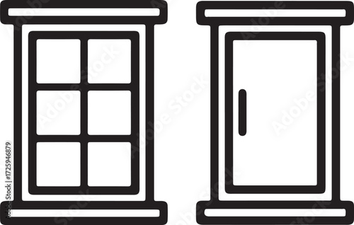 set of icons of windows