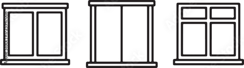 set of icons of windows