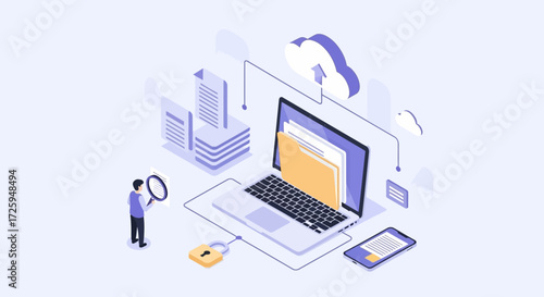 Securely organizing and accessing digital information through cloud computing and data management systems