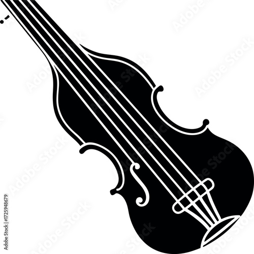 violin strings flowing like waterfall illustration on transparent background