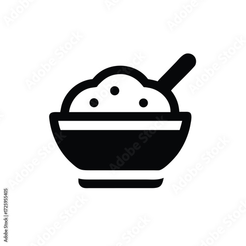 cartoon illustration of a bowl of yogurt