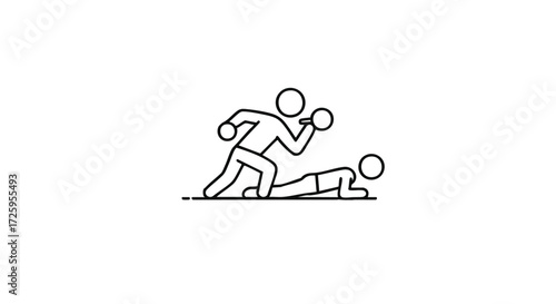 Personal Training Icon Strength and Guidance in Fitness