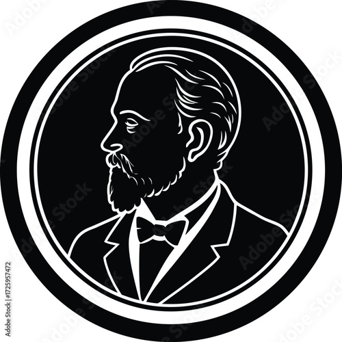 Nobel prize medal illustration featuring alfred nobel s portrait