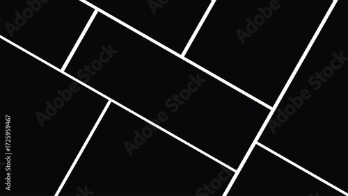 Creative Photo Collage Vector Template for Portfolio and Scrapbook Layouts