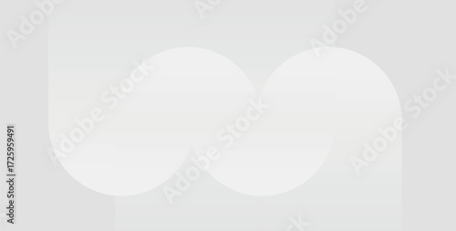 Abstract background with gray circle. White and grey abstract modern transparency circle presentation background. Vector circles template vector design. Object web design. Round shape. Minimal poster.