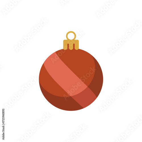 Red Christmas Ornament With Gold Cap holiday decoration