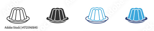 Jelly icon set,  jelly dessert icon, vector illustration . 