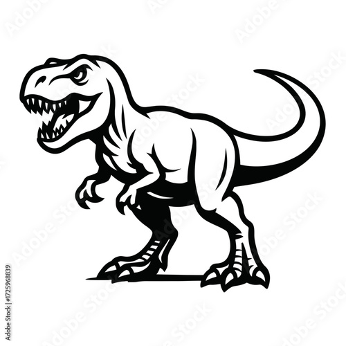 Tyrannosaurus Rex Dinosaur Vector - Prehistoric Animal Graphic for Extinct Species
