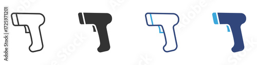 Scanner gun icon set,  Vector illustration . 