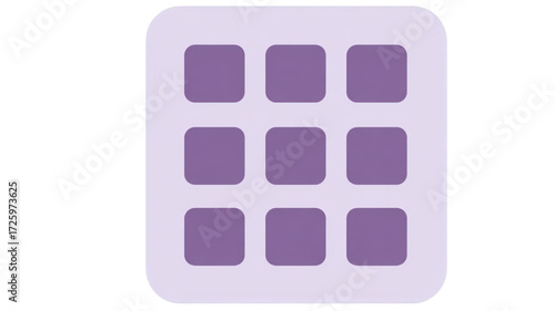 Simple purple grid menu icon with nine squares.