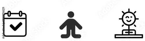 Simple Icons for Planning Personal Growth and Happiness.