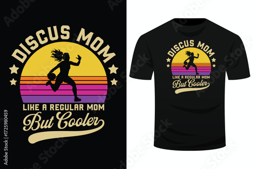 Track And Field Mother Thrower Throwing Discus Mom Svg Design