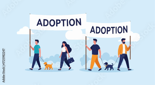 World animal day  october 4 find your forever friend adopt a dog adoption event promote pet adoption and rescue support animal shelters vector