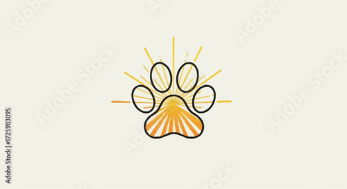 World animal day  october 4 pet paw print logo design for veterinary clinic animal shelter or pet store creative modern and professional vector