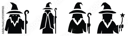 wizard Icon Set, Vector illustration