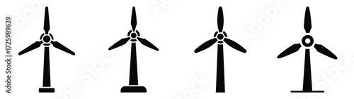 wind Icon Set, Vector illustration