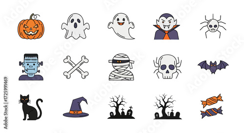 Halloween Icons Collection - Spooky and Fun Graphics for Your Projects