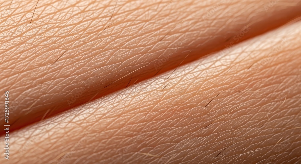Fototapeta premium Intricate dermal topography showcasing cutaneous ridges and shallow furrows under magnification