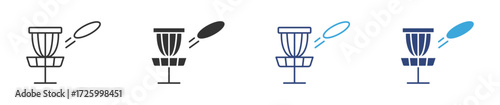 Disc golf icon set, Flying disc icon  , vector illustration. 