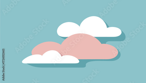 Soft pastel clouds floating on a serene blue sky background