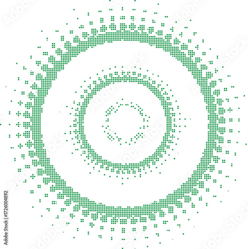 Green abstract circular maze seamless pattern background for textile, wallpaper, wrapping, branding, poster, website, digital art, craft, fabric, print design
