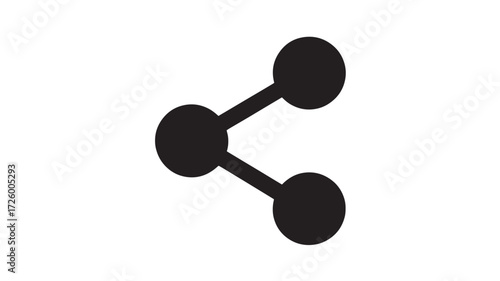 Share icon simple flat vector glyph for social media and app design isolated on white background