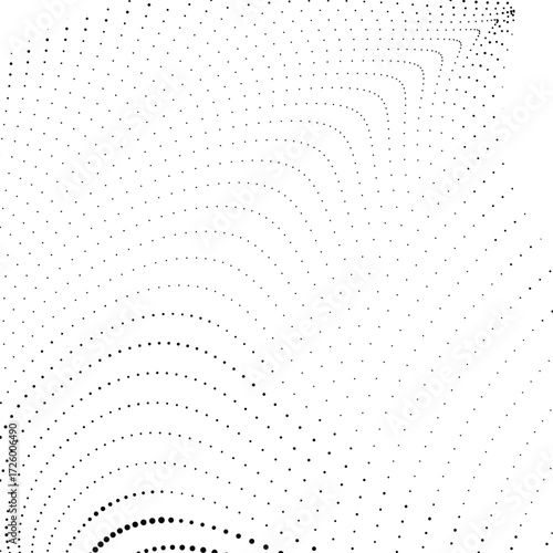 Black smooth dotted wave abstract flowing background for textile, wallpaper, wrapping, branding, poster, website, digital art, motion graphics, fabric, print design