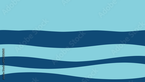 Abstract wavy lines in shades of blue and teal