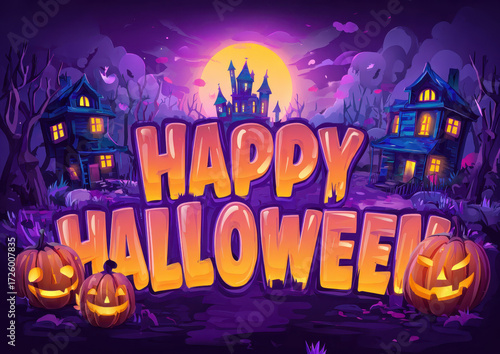 halloween background with pumpkin