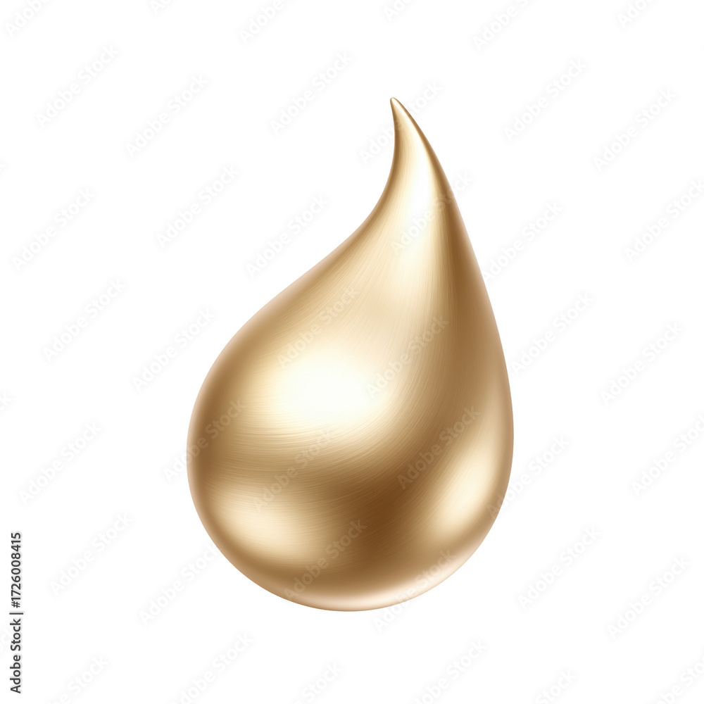 Obraz premium A glistening drop of liquid gold suspended in mid-air, capturing the essence of luxury and purity, conveying a sense of opulence.