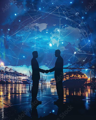 Wallpaper Mural Global Business Partnership in the Logistics and International Trade Industry Torontodigital.ca