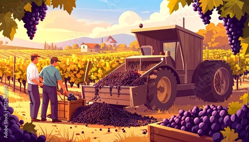 Vineyard harvest scene (1)