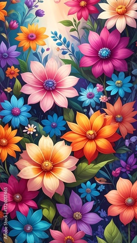 Vibrant floral explosion
