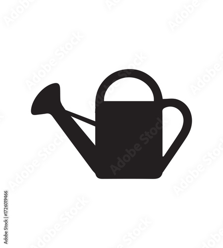 Simple silhouette of a classic watering can icon