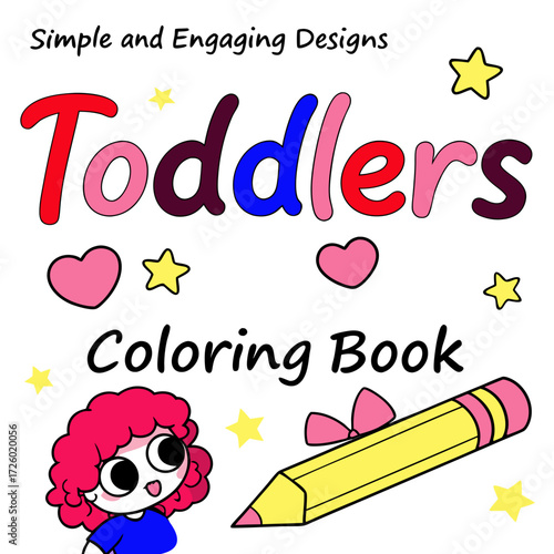 Joyful toddlers coloring book design featuring cute characters and creative elements for young artists and engaging activities