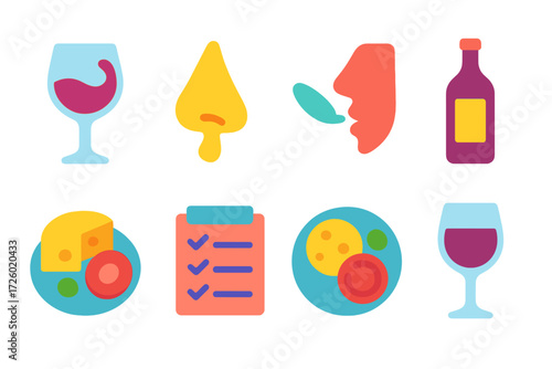 Neon icons of wine tasting: aromas, palate, and pairing essentials