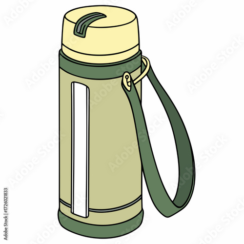 Stylish reusable water bottle with convenient carry strap, perfect for active lifestyles and eco-conscious hydration on the go in a modern, clean design