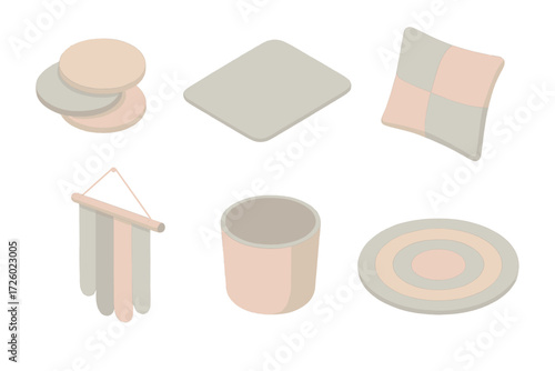 set of cosmetic products isolated