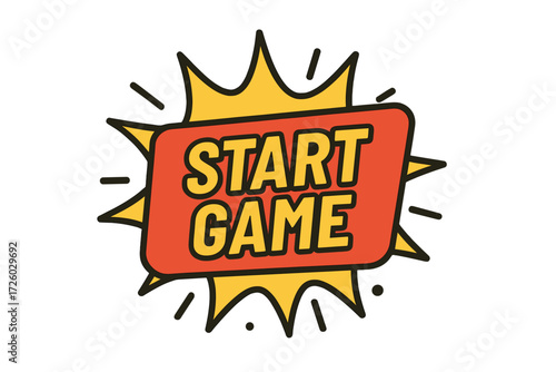 Gaming, esports flat icon set. start, video game, console symbols in flat style