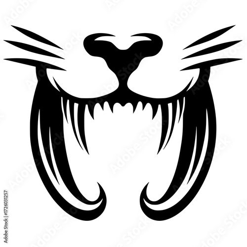 Tiger fang silhouette