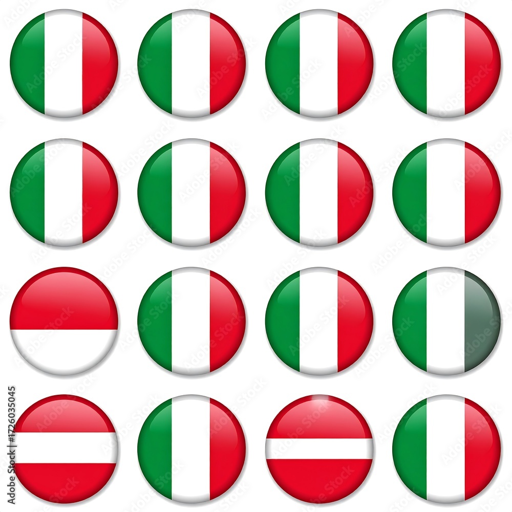 Obraz premium Flag buttons in a grid